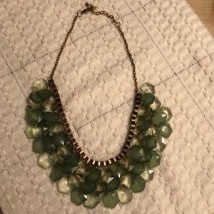 Green and copper multi resin necklace